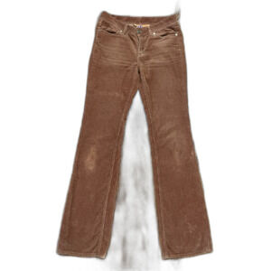 TORY BURCH Brown Cotton Corduroy Boot Cut Flare Pants Trousers Women's Size 4